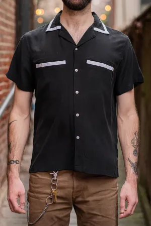 3sixteen Bowling Shirt - Black Silk