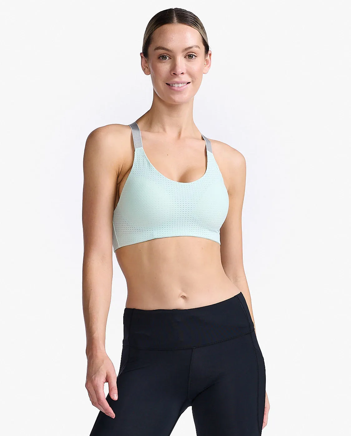 Aero Medium Impact Bra Glacier