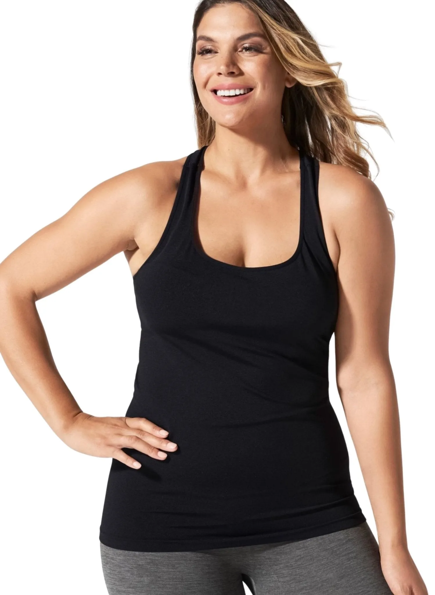 BLANQI Body Cooling Racerback Nursing Tank - Black