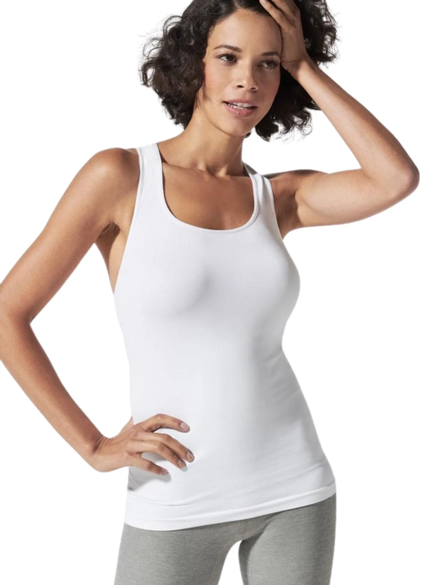 BLANQI Body Cooling Racerback Nursing Tank - White