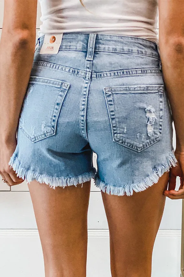 Bohemian Distressed Denim Shorts