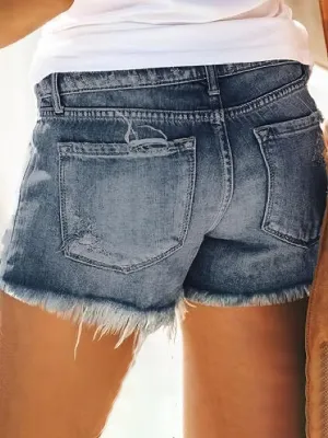 Bohemian Distressed Denim Shorts