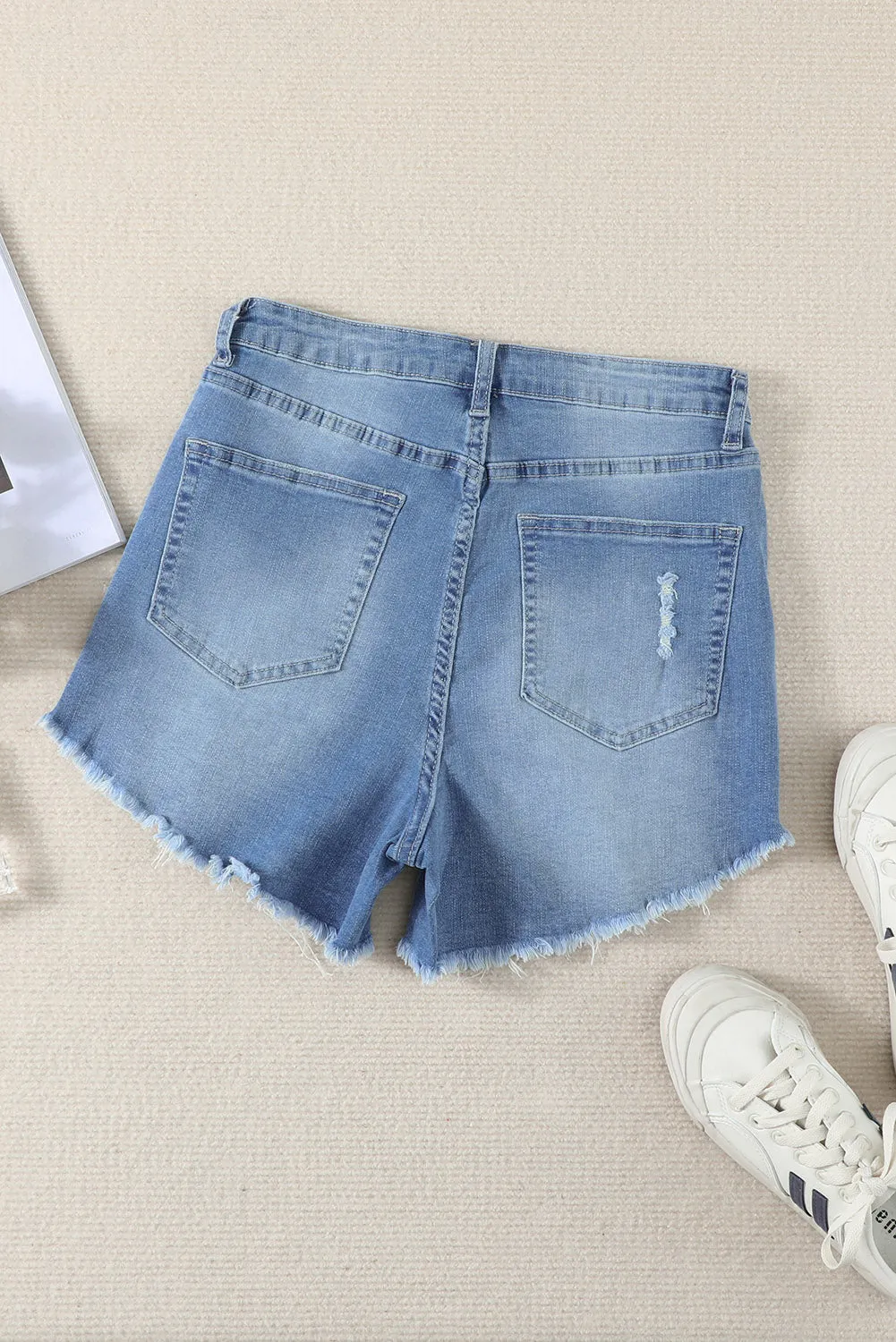 Bohemian Distressed Denim Shorts