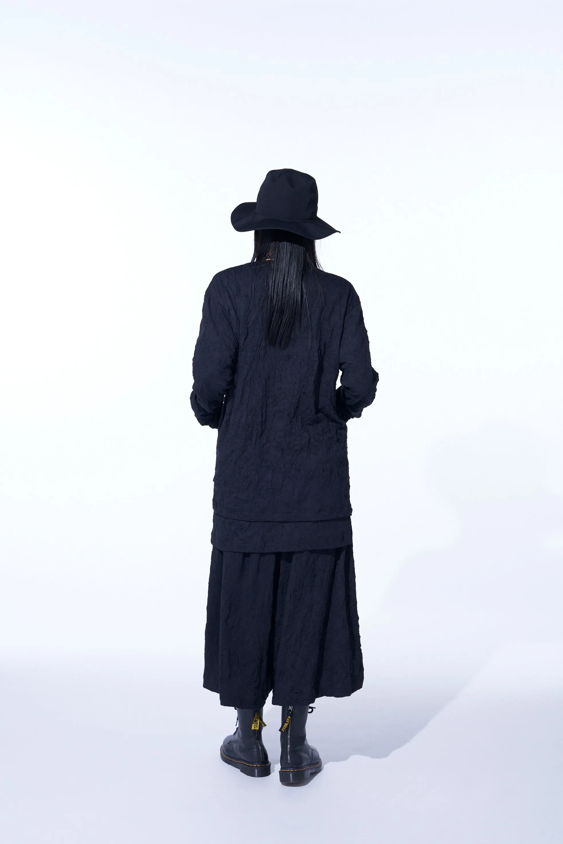 CATCH-WASHER FINISH COTTON JERSEY CARDIGAN