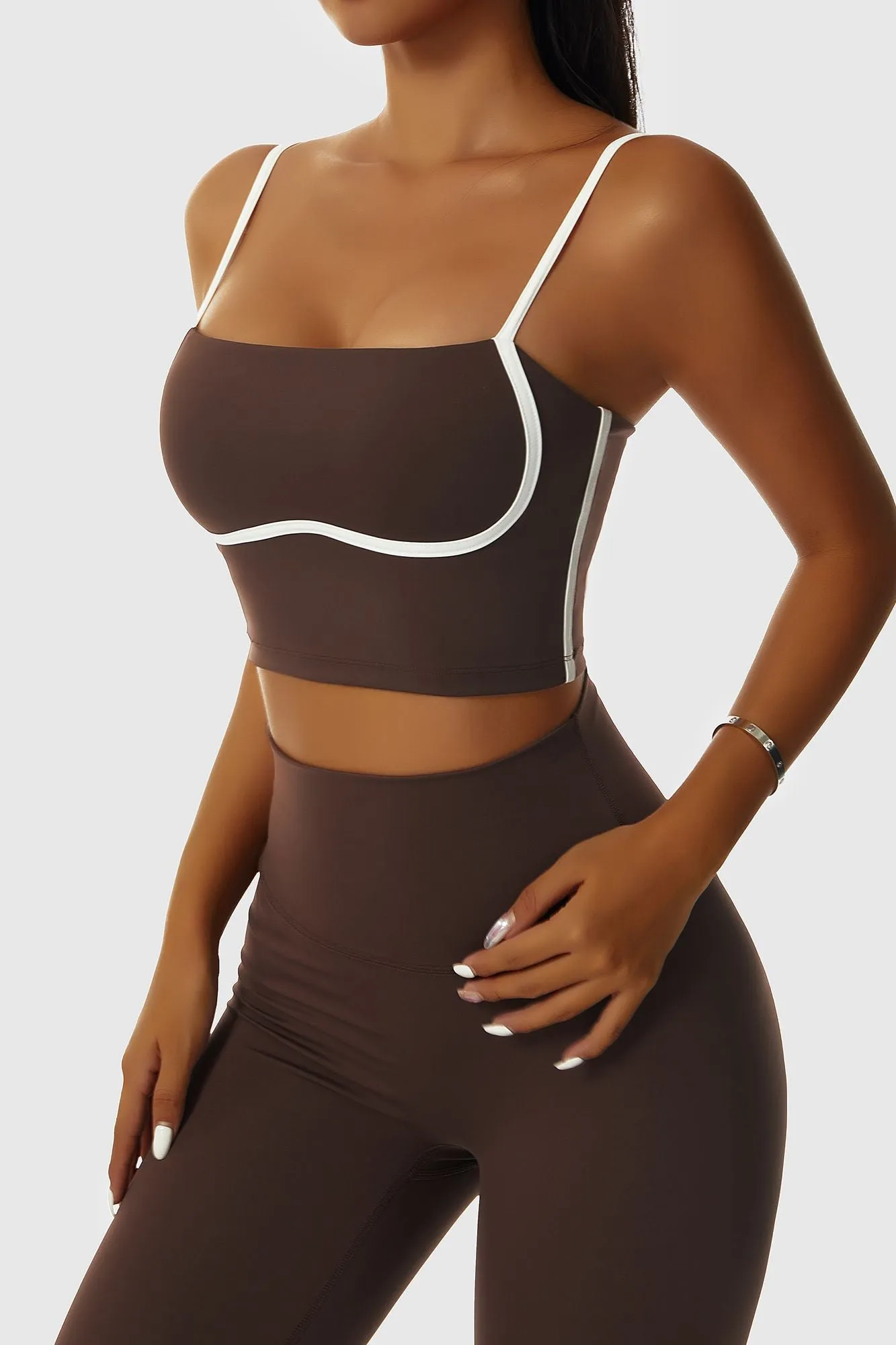 Contrast Trim Streamlined Bra Tank