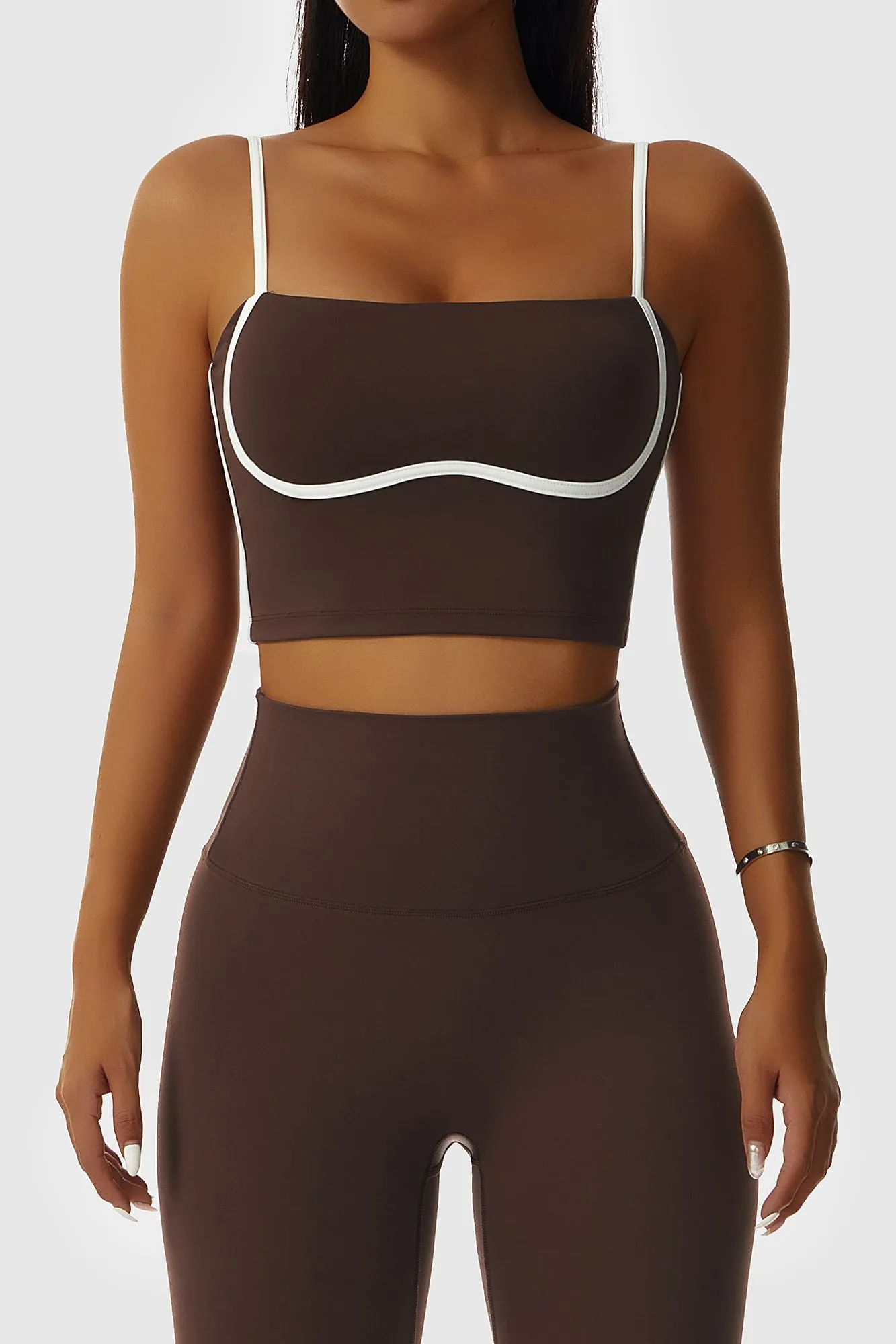 Contrast Trim Streamlined Bra Tank