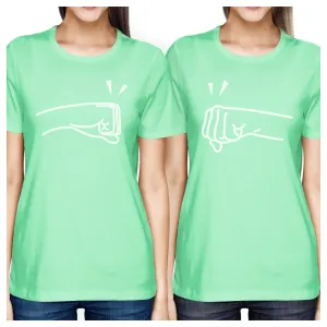 Fists Pound BFF Matching Mint Shirts