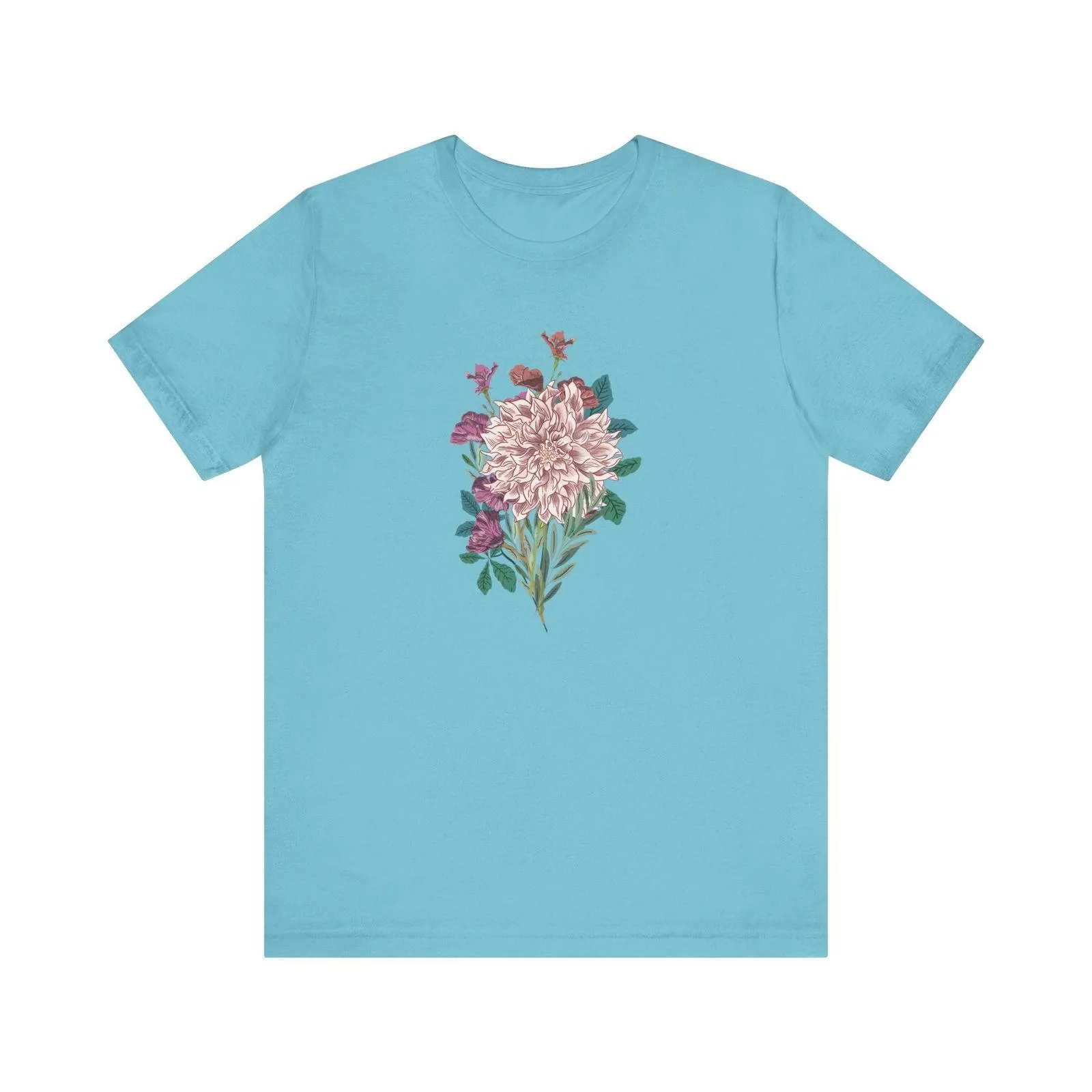 Flower Blossoming Dahlia T Shirt