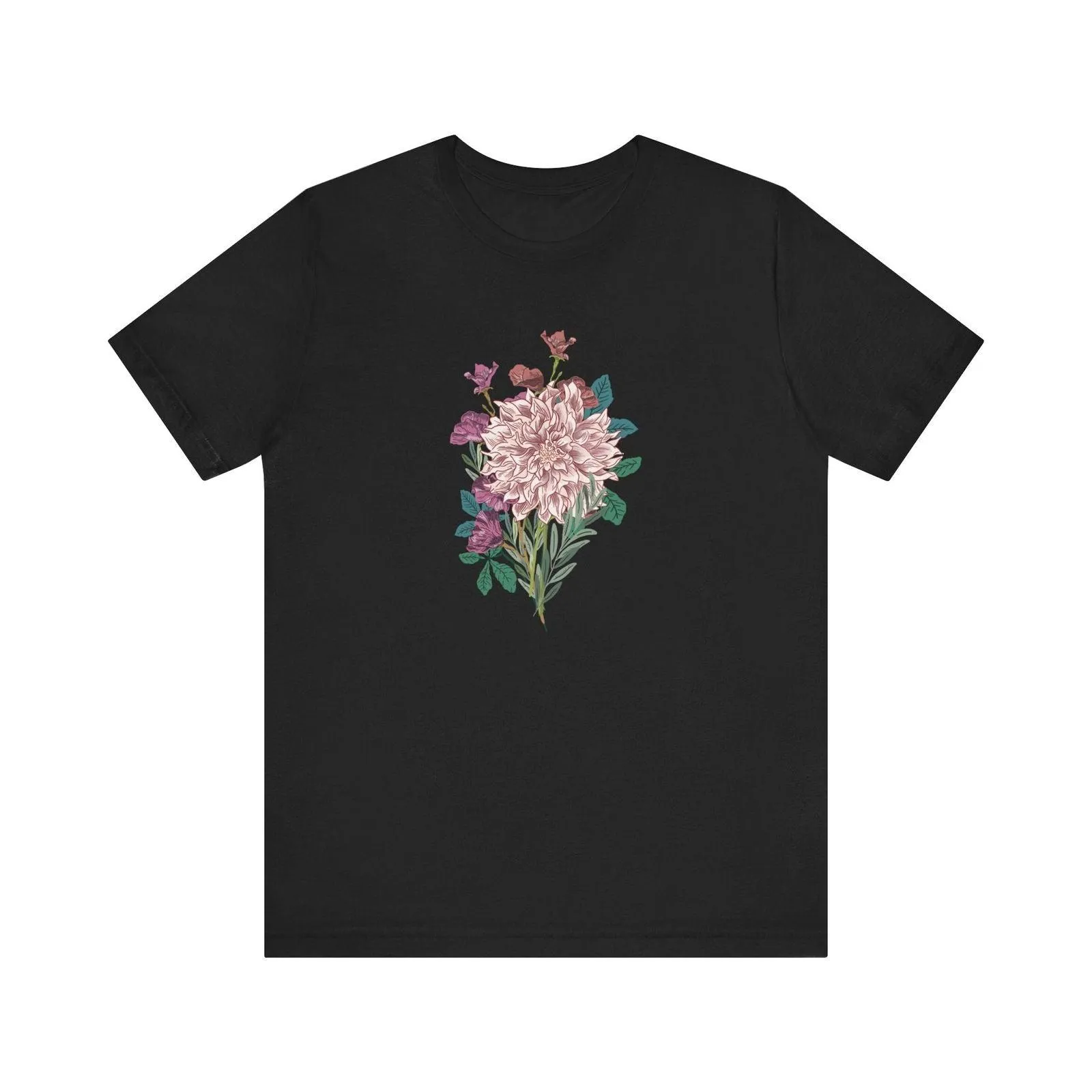 Flower Blossoming Dahlia T Shirt