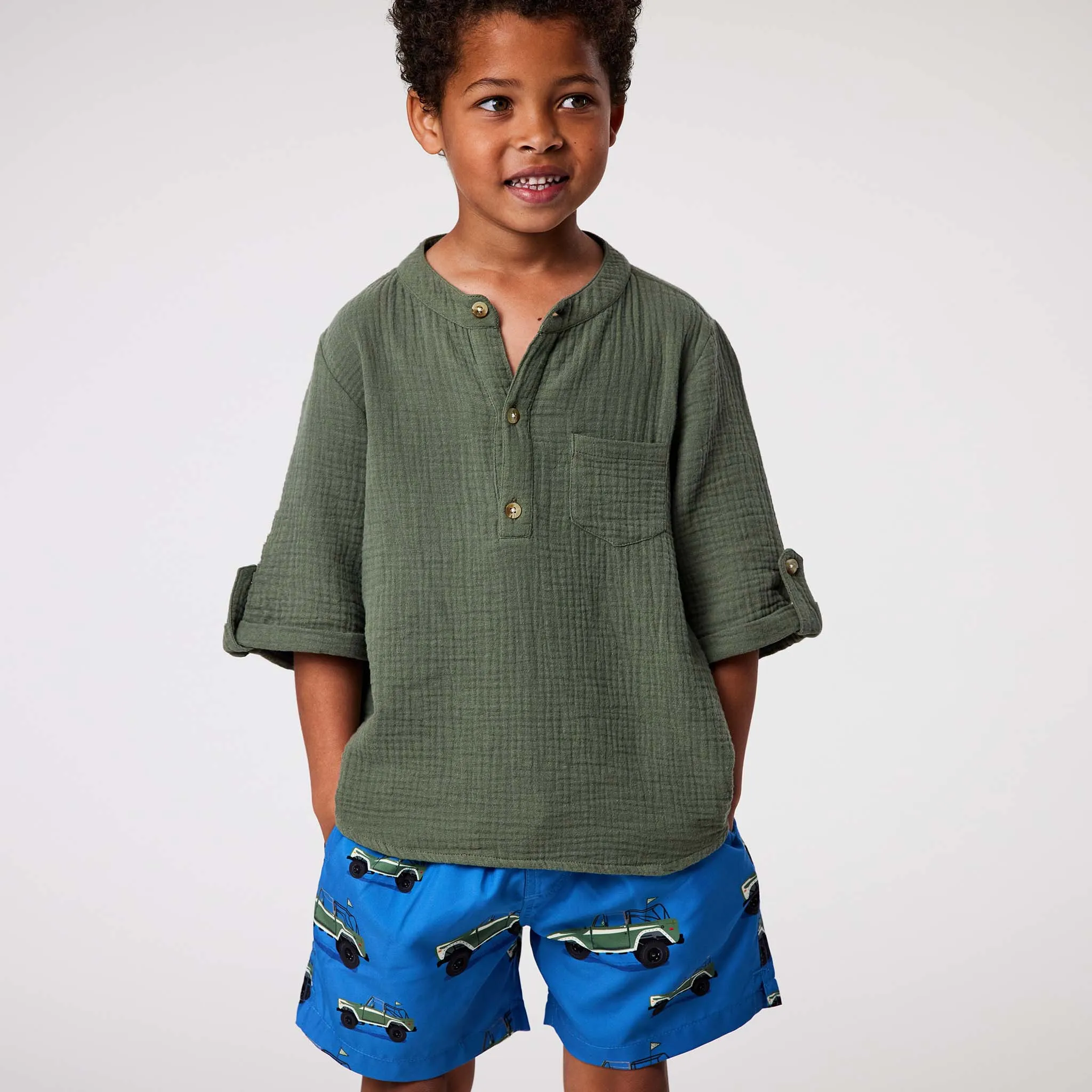 Frankie Safari Green Resort Shirt