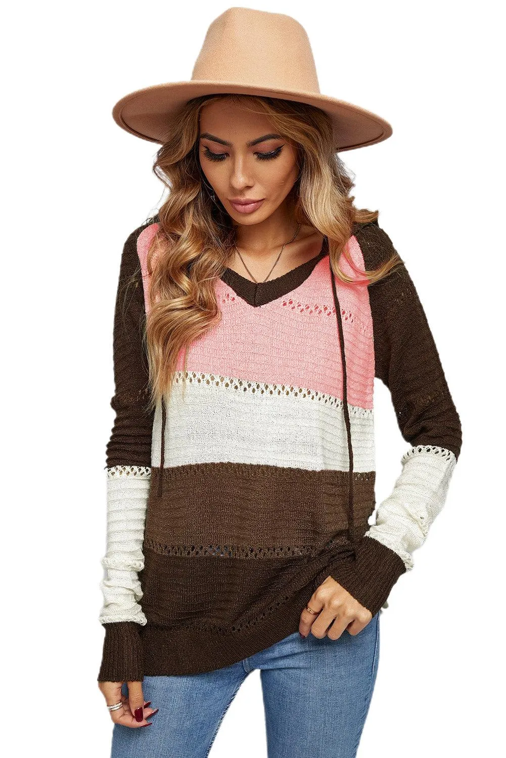 Gray Beach Bonfire Knitted Hoodie