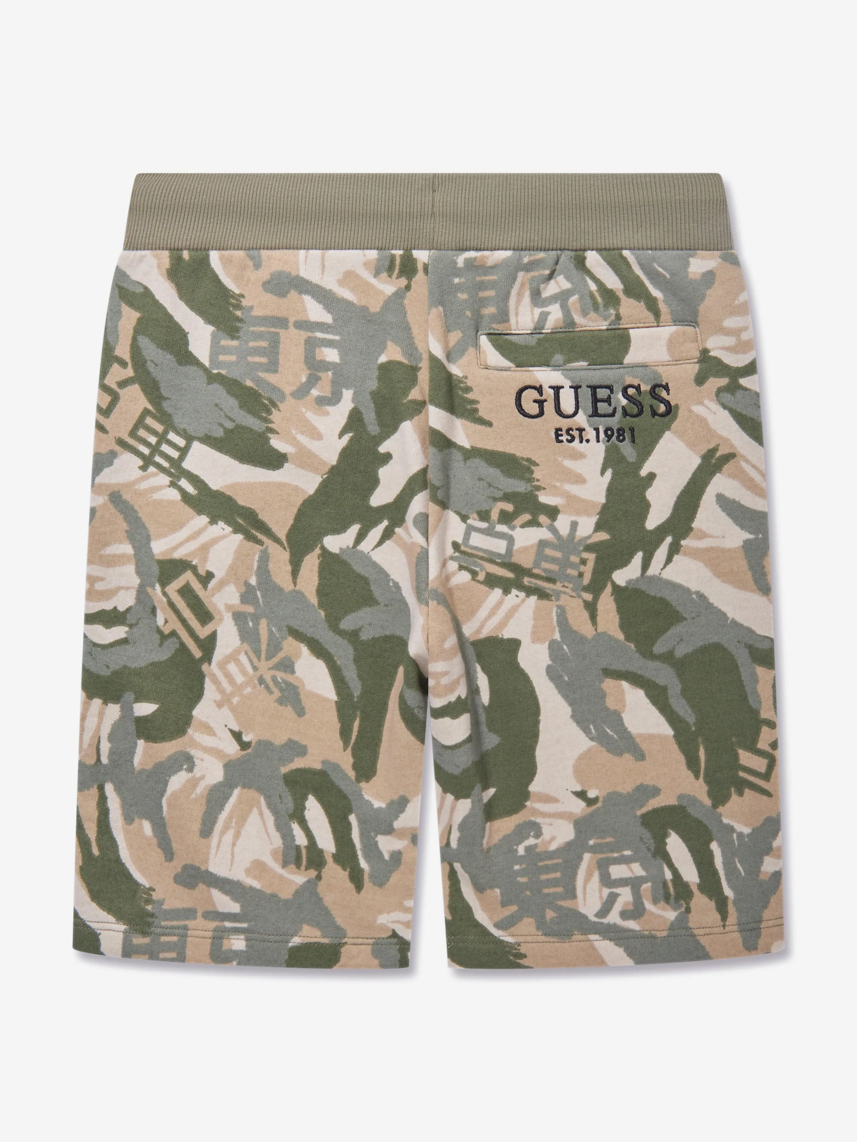 Guess Boys Desert Print Shorts in Green