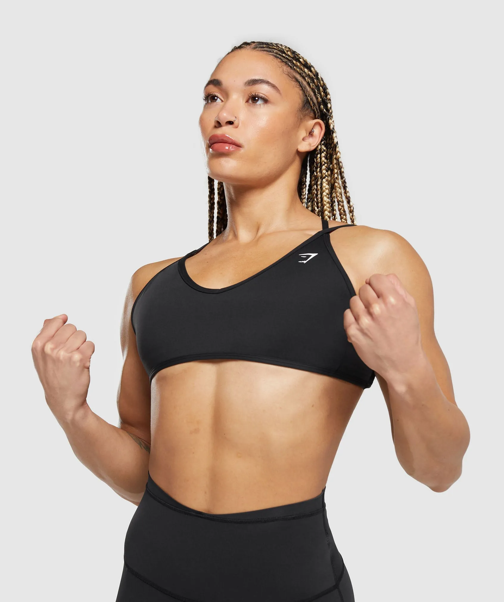 Gymshark Back Gains Sports Bra - Black