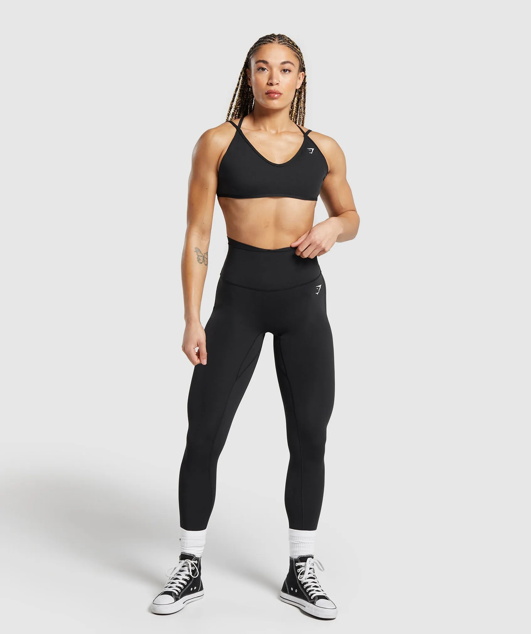 Gymshark Back Gains Sports Bra - Black