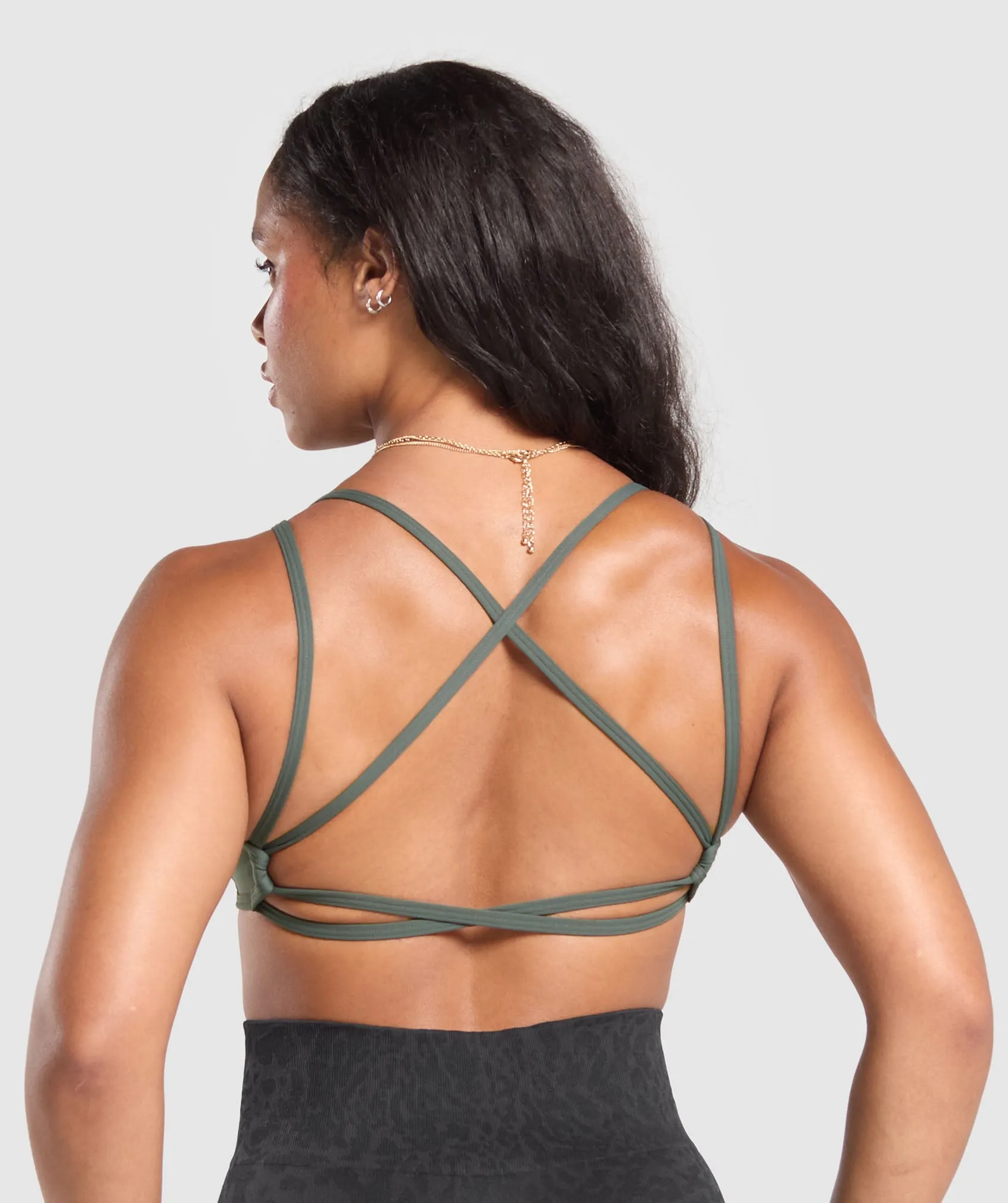 Gymshark Back Gains Sports Bra - Slate Teal