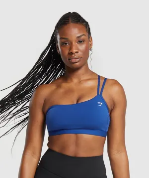 Gymshark One Shoulder Sports Bra - Wave Blue