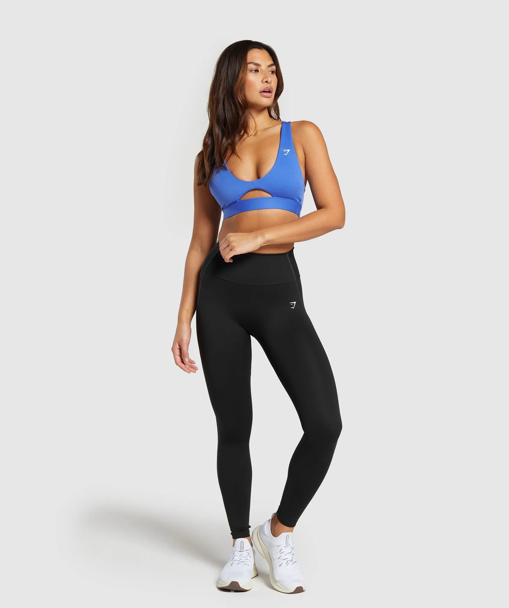 Gymshark Peek A Boo Sports Bra - Iris Blue