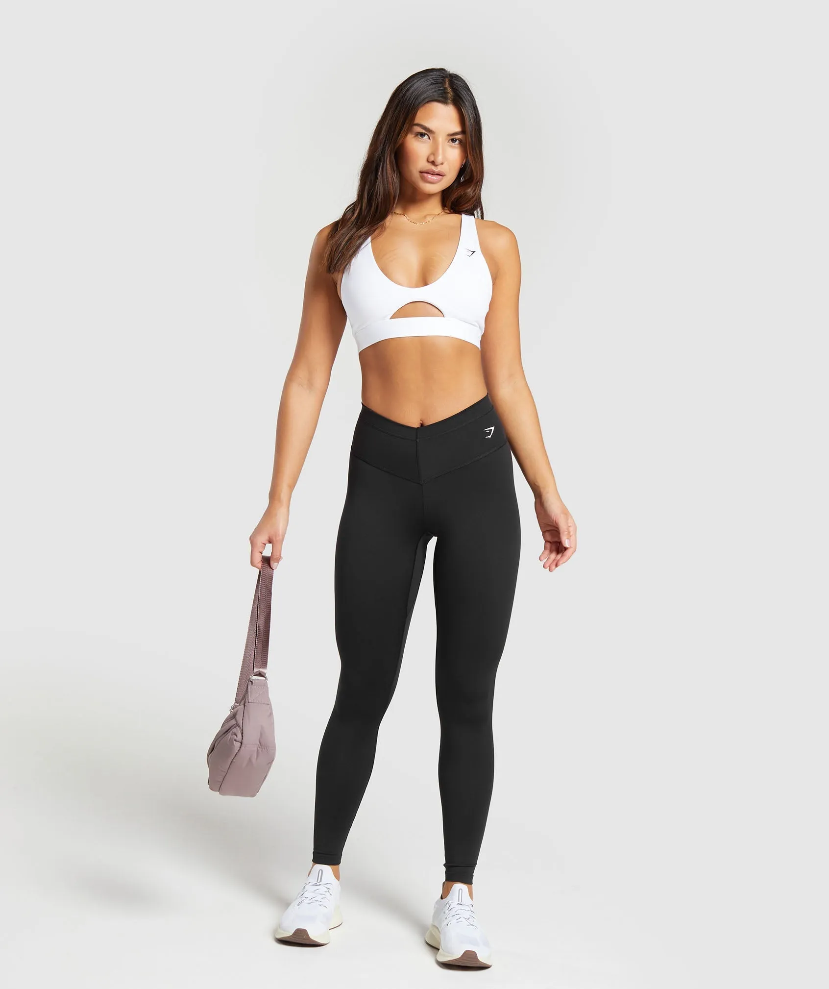 Gymshark Peek A Boo Sports Bra - White