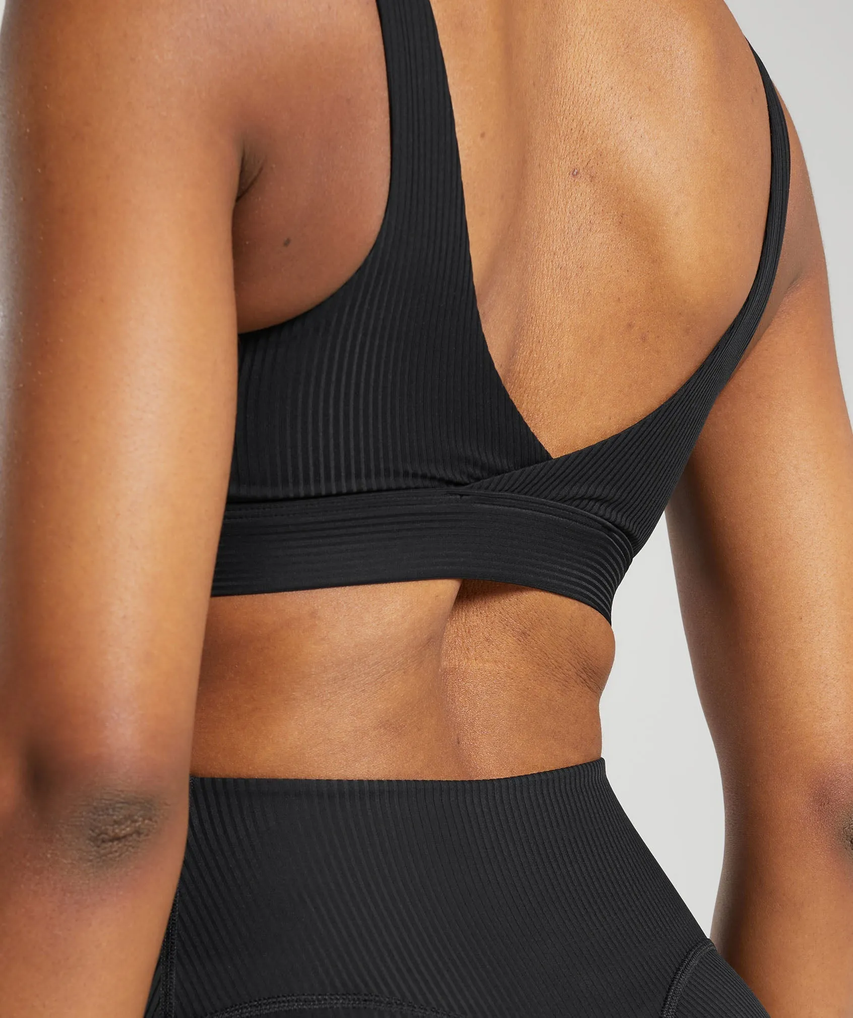 Gymshark Ribbed Sports Bra - Black