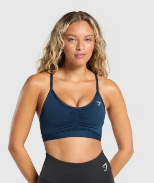 Gymshark Ruched Sports Bra - Navy