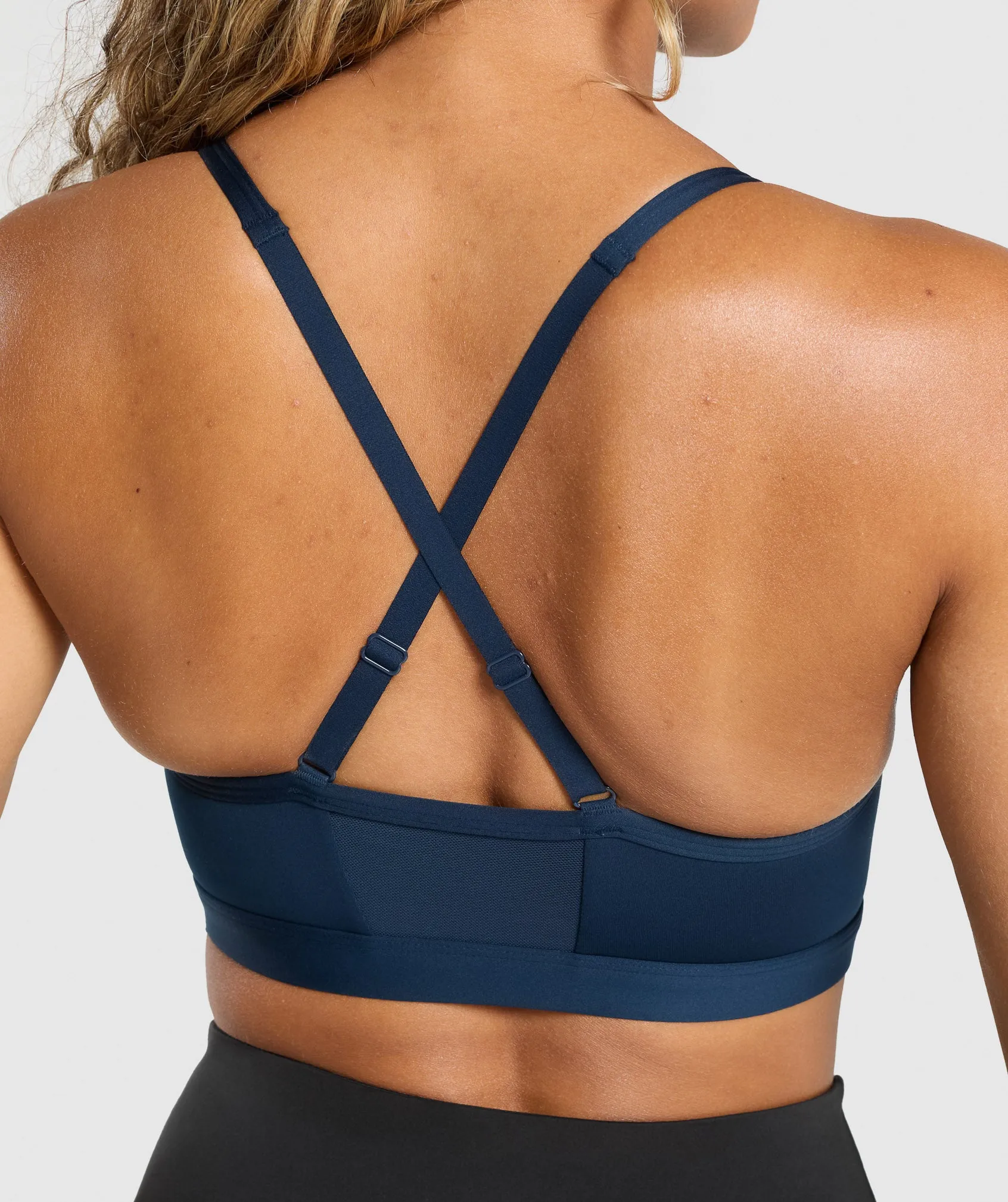 Gymshark Ruched Sports Bra - Navy