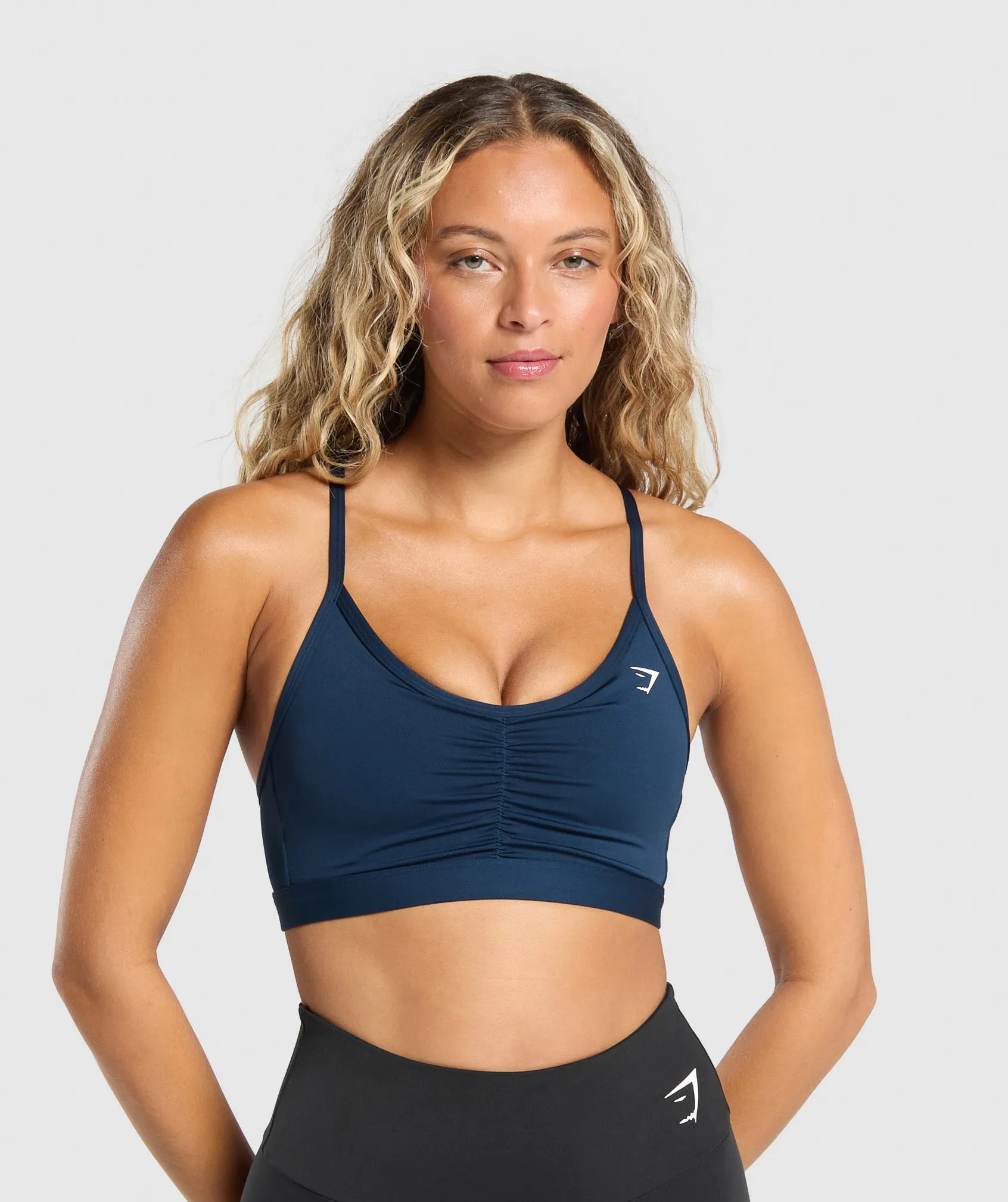 Gymshark Ruched Sports Bra - Navy