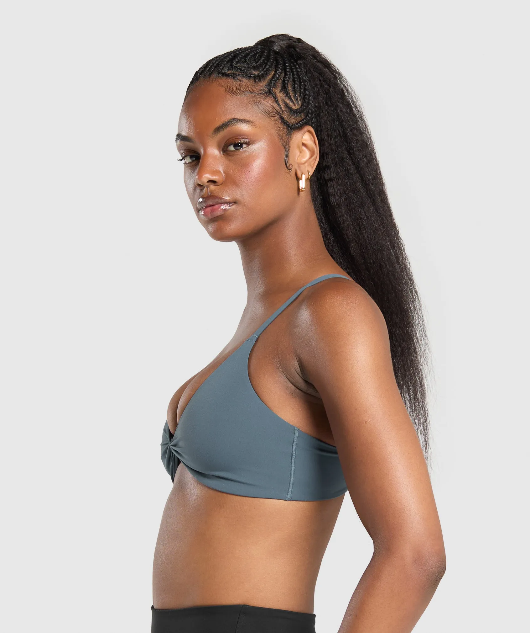 Gymshark Twist Front Bralette - Cargo Blue