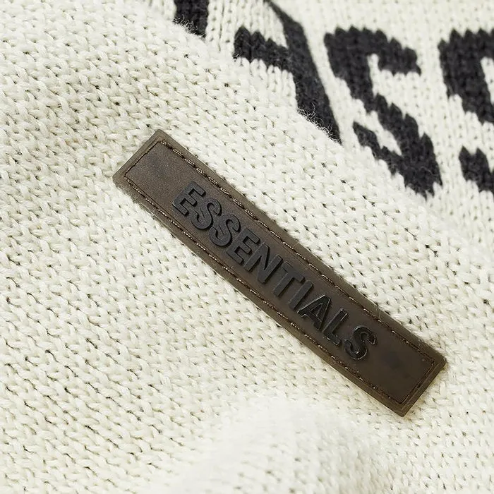 Hoodie Fear of God ESSENTIALS Knit Pullover Cream