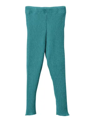 KNITTED LEGGINGS - lagoon