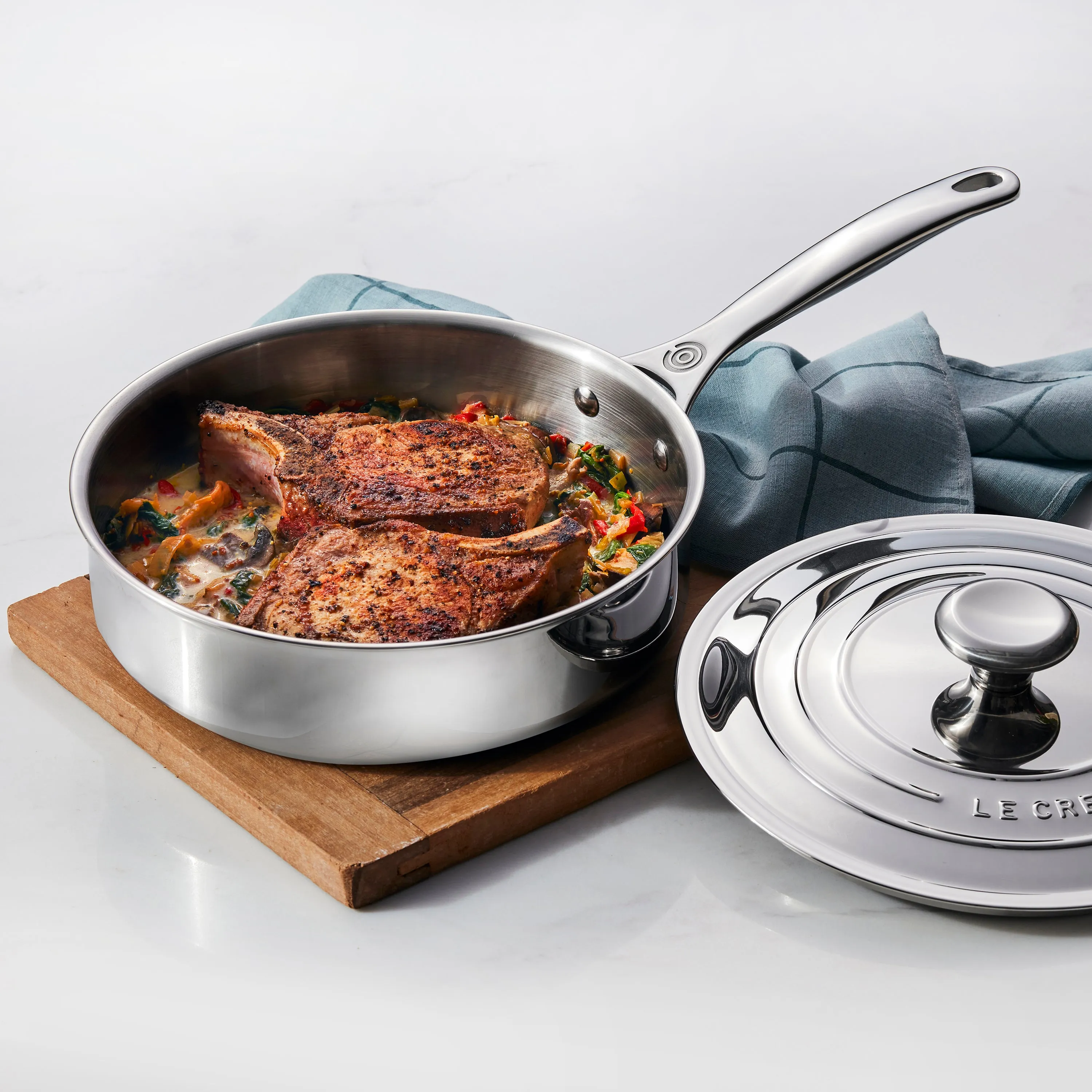 Le Creuset Stainless Steel 3-quart Saute Pan