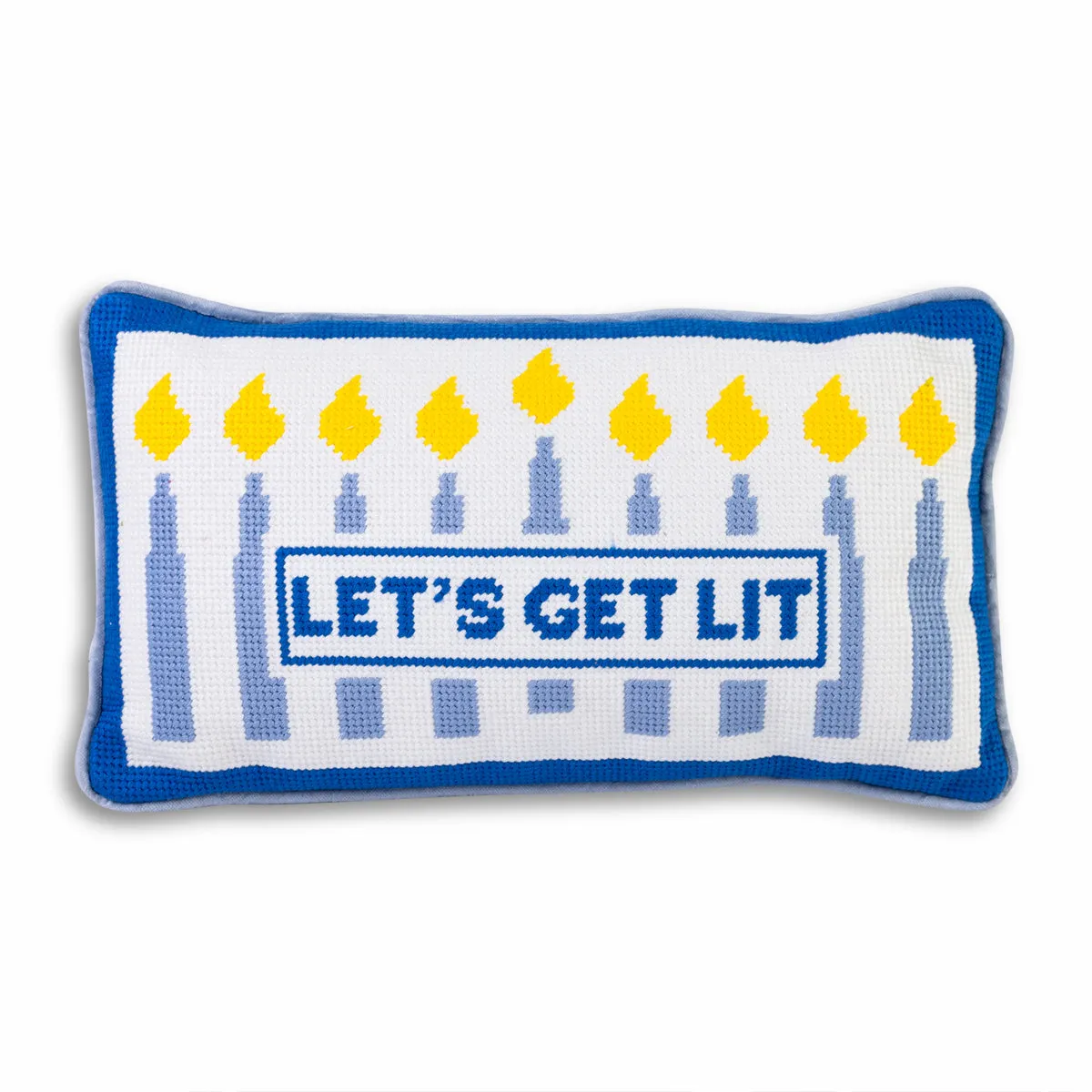 Let's Get Lit Needlepoint Pillow