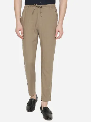 Light Coffee Solid Slim Fit Track Pant | JadeBlue