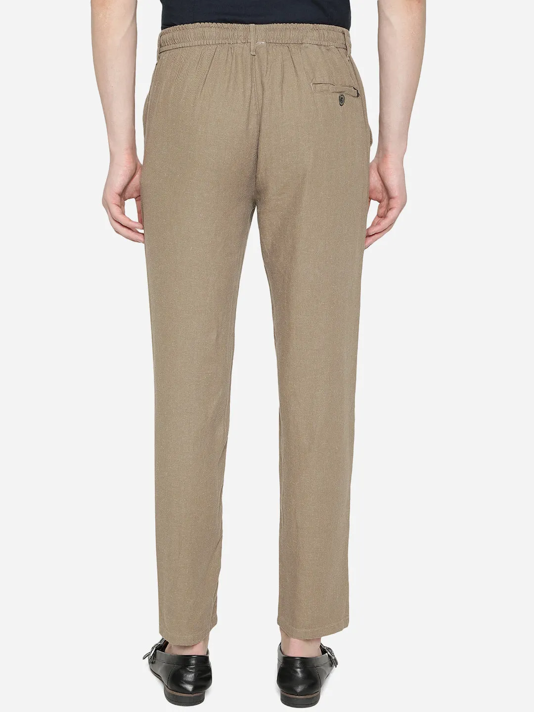 Light Coffee Solid Slim Fit Track Pant | JadeBlue