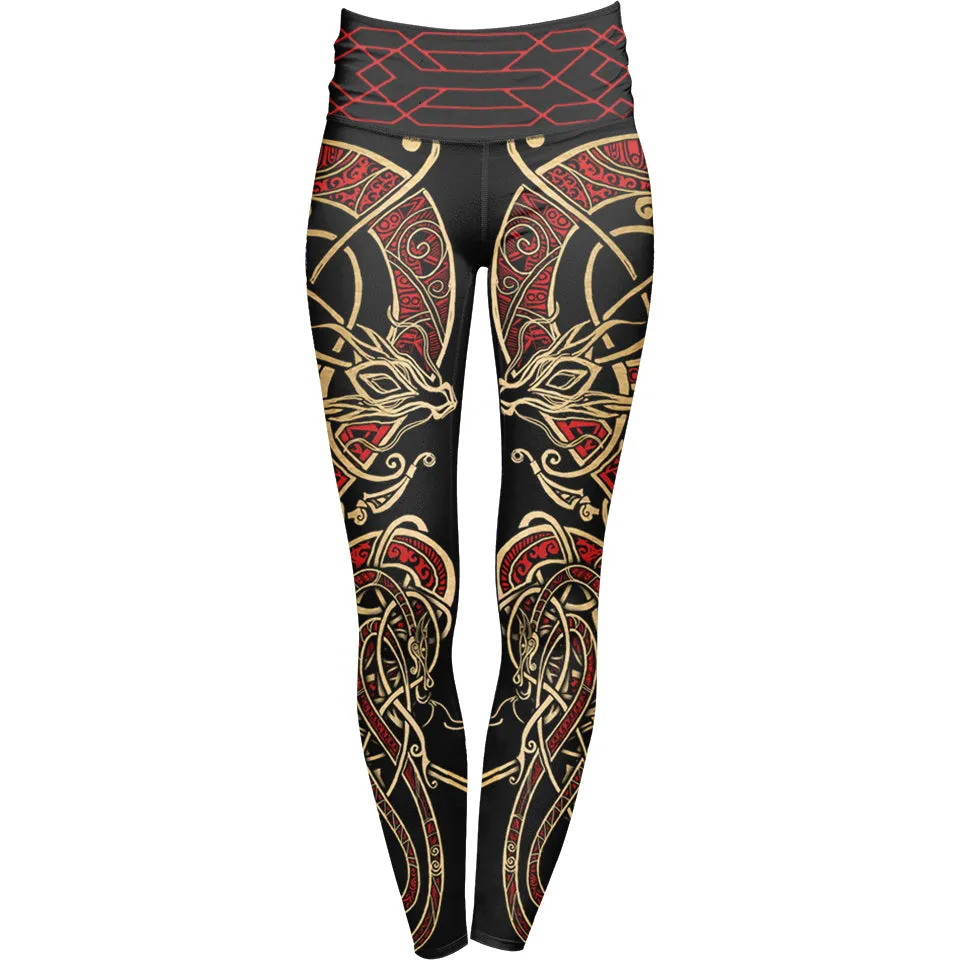 Loki High Waisted Leggings - Fire Edition