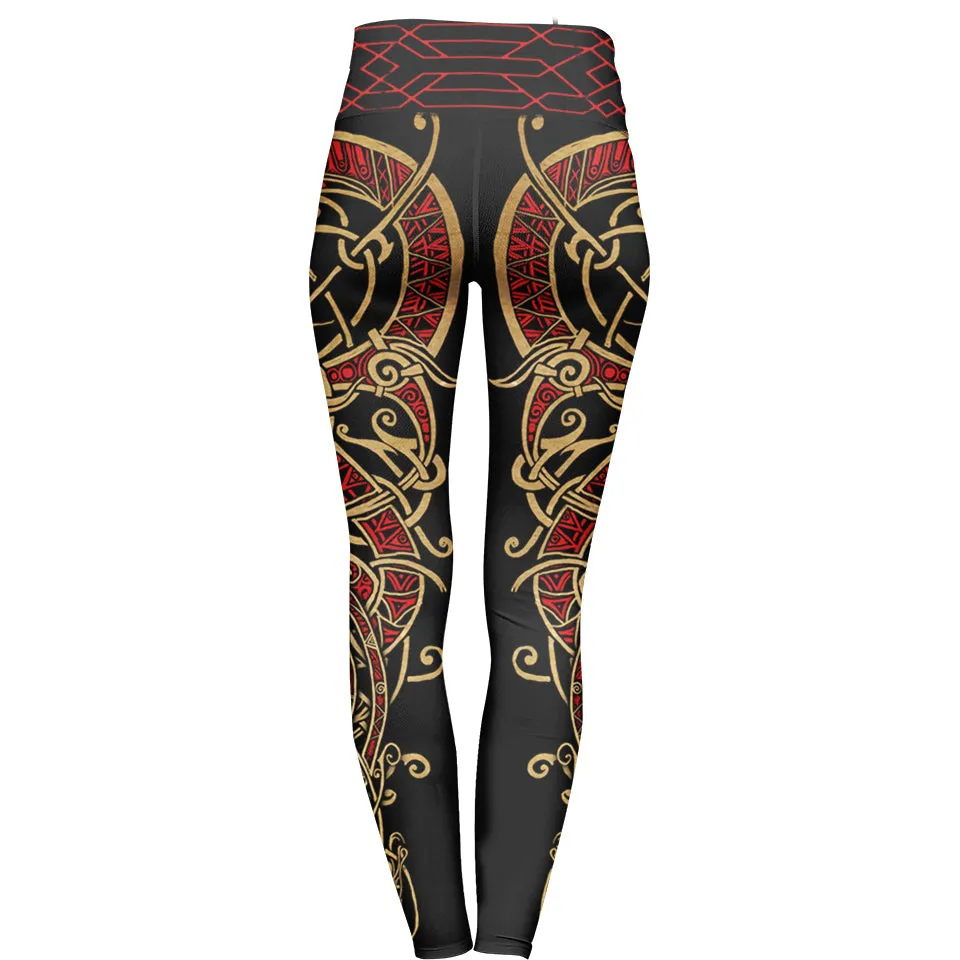 Loki High Waisted Leggings - Fire Edition