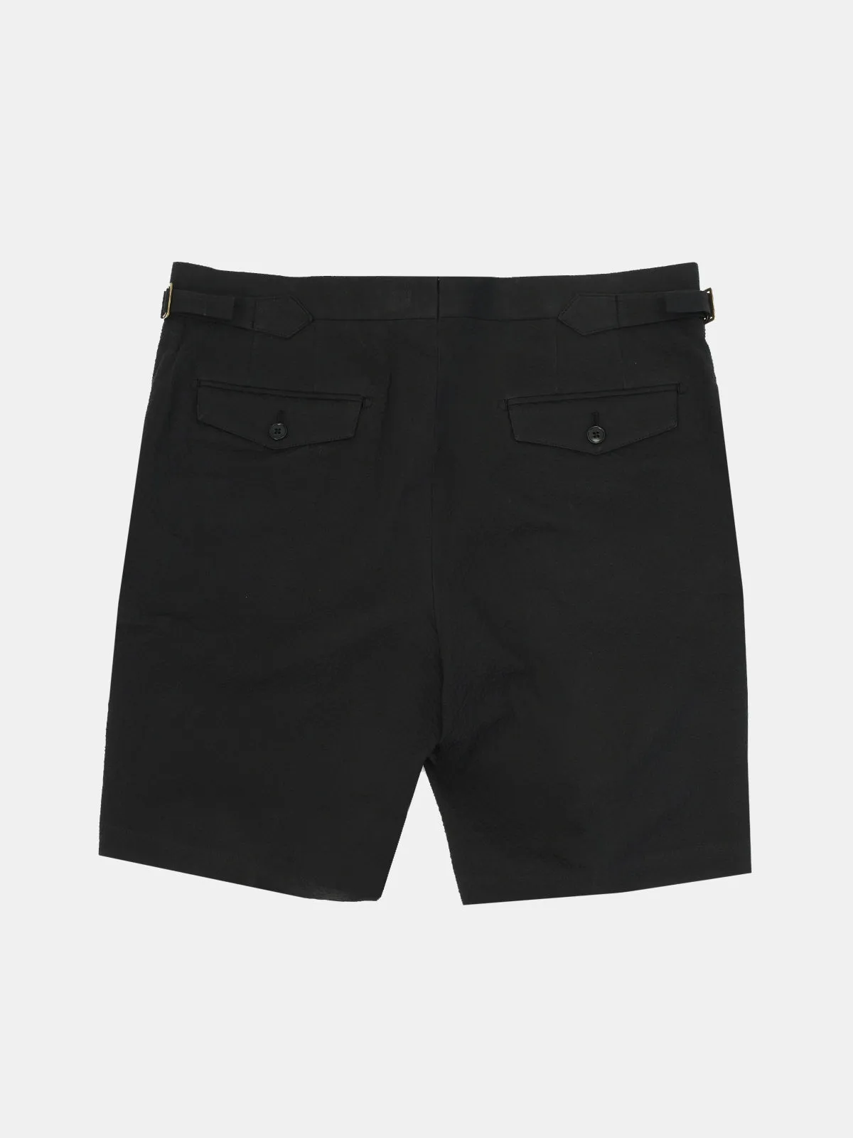 Marmi Bermuda - Black Cotton Seersucker