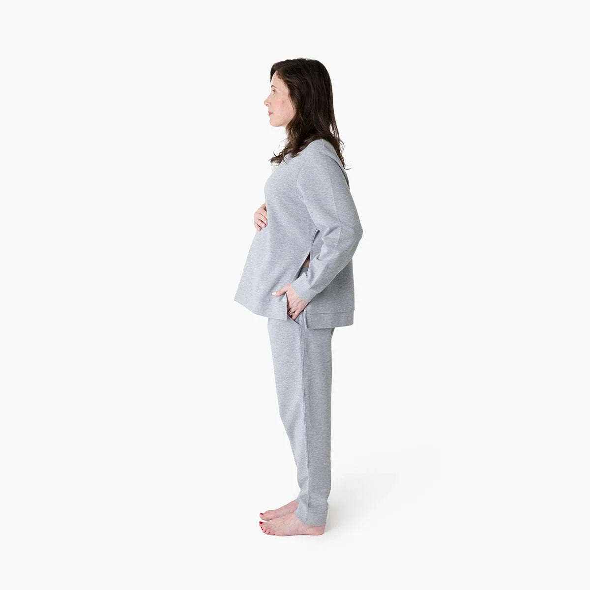 Maternity Jogger_Heather Grey