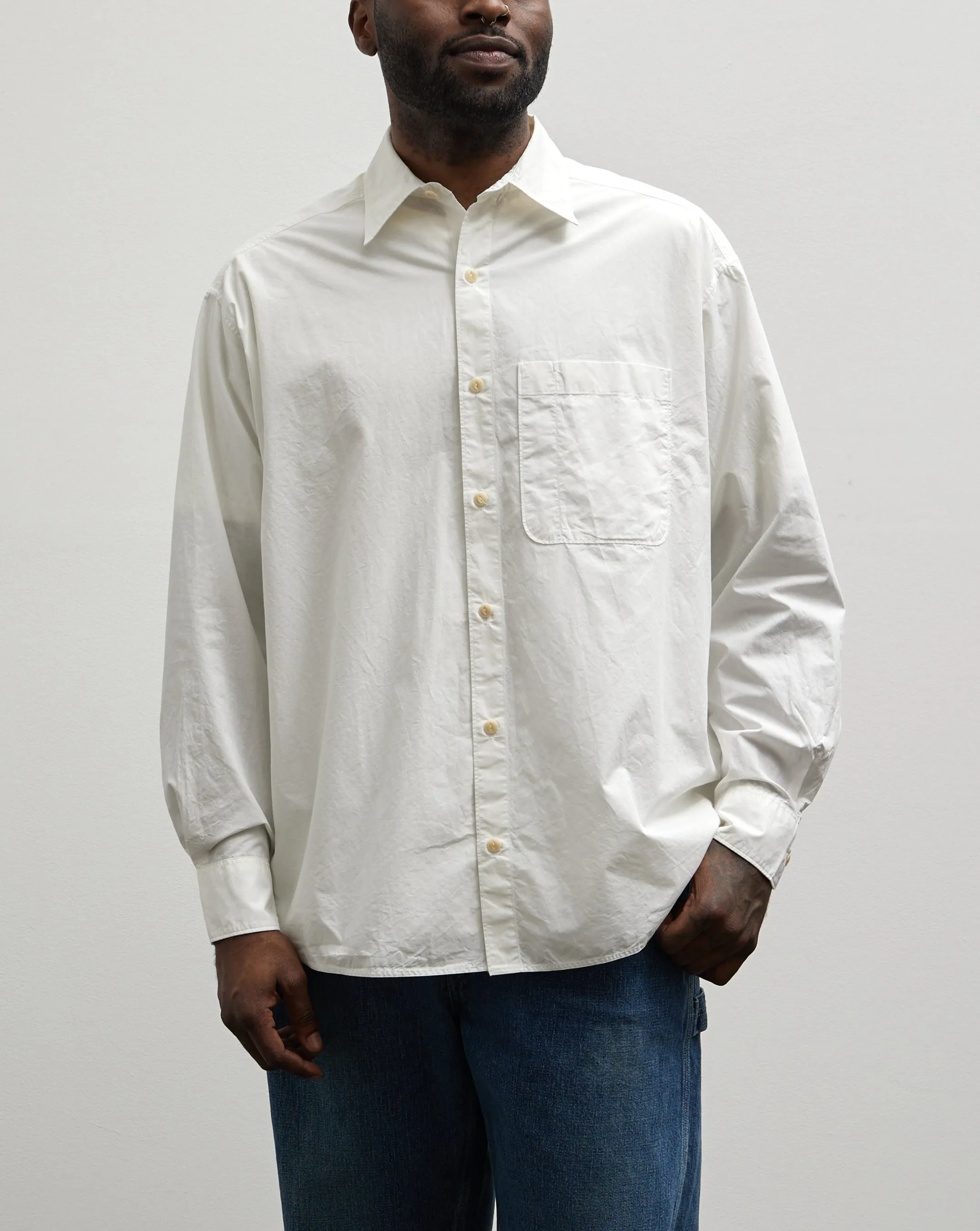 Merz b. Schwanen Oversized Unisex Shirt, White