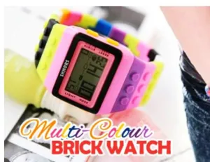 Multi-Colour Brick Watch