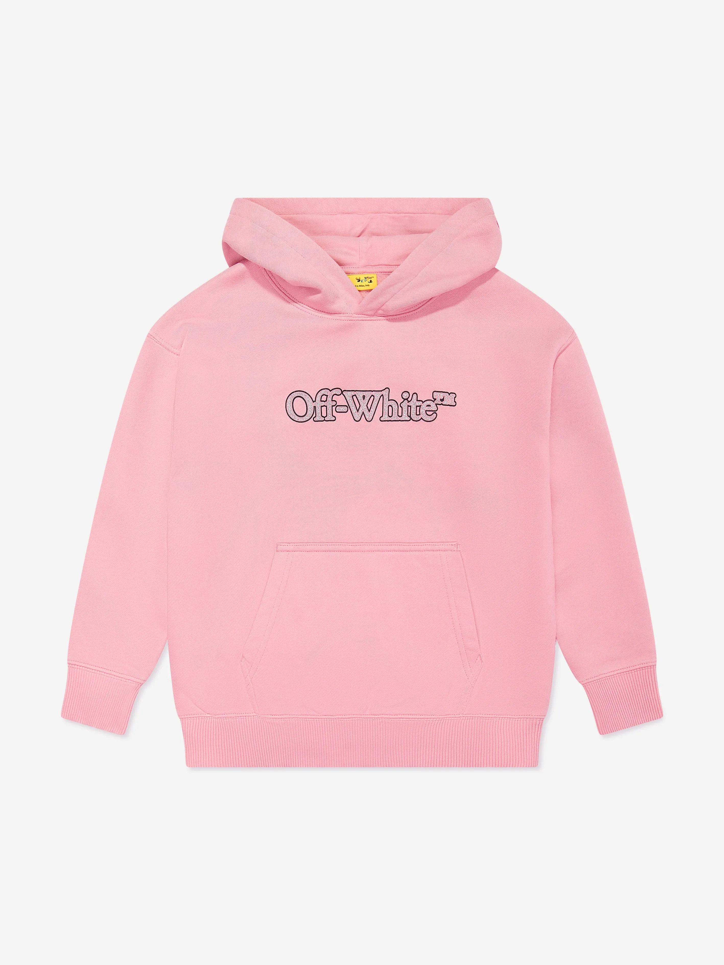 Off-White Girls Big Bookish Hoodie in Pink