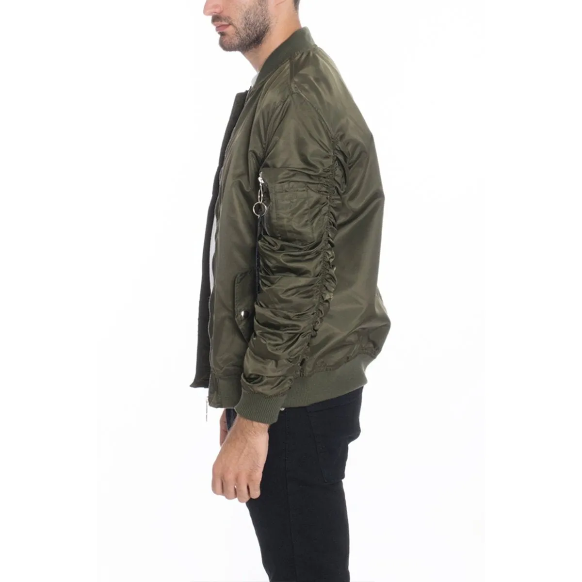 Olive Flight Lined Bomber