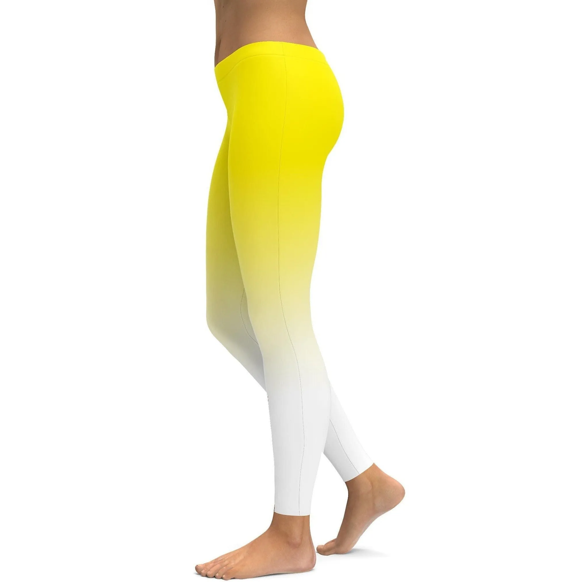 Ombre Yellow to White Leggings