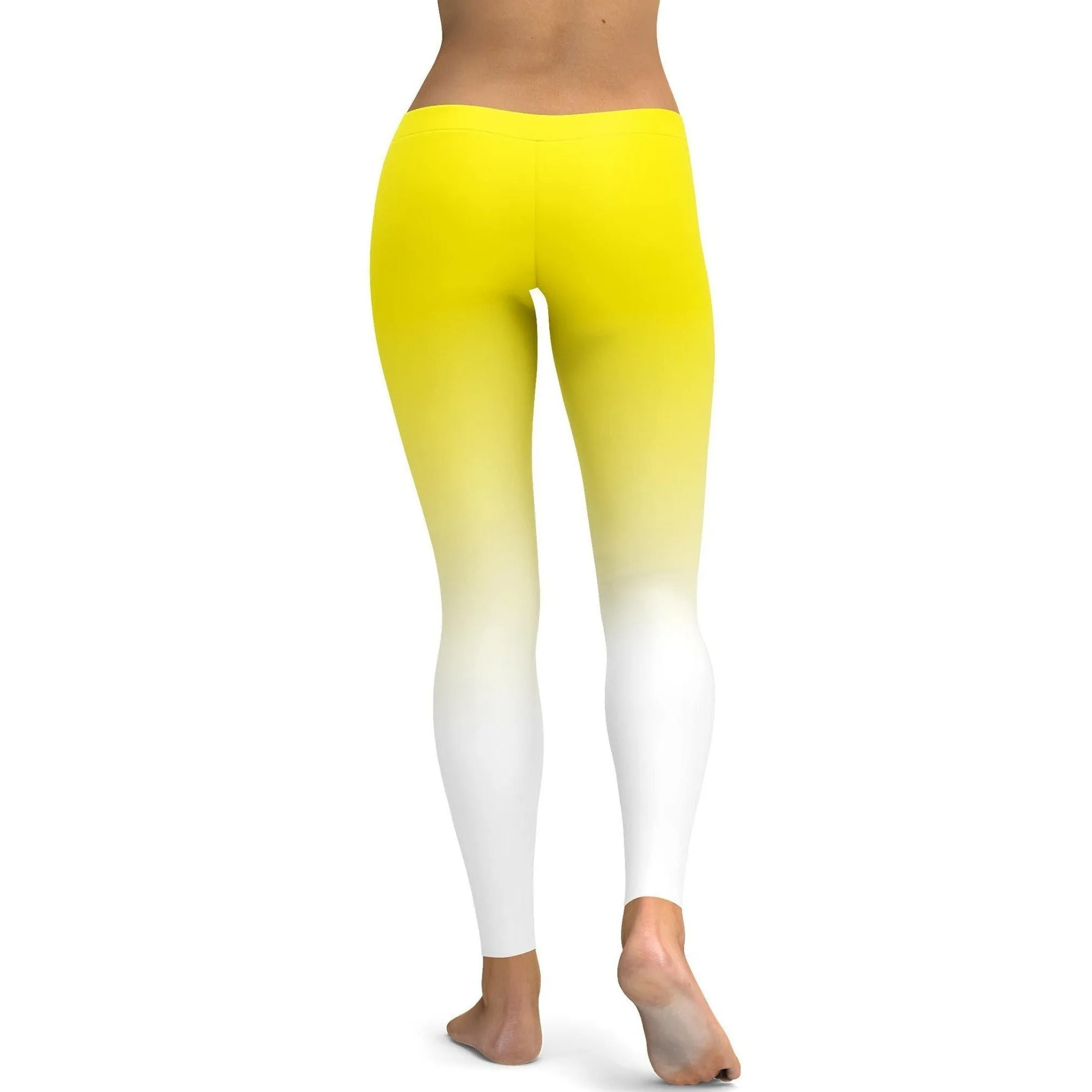 Ombre Yellow to White Leggings