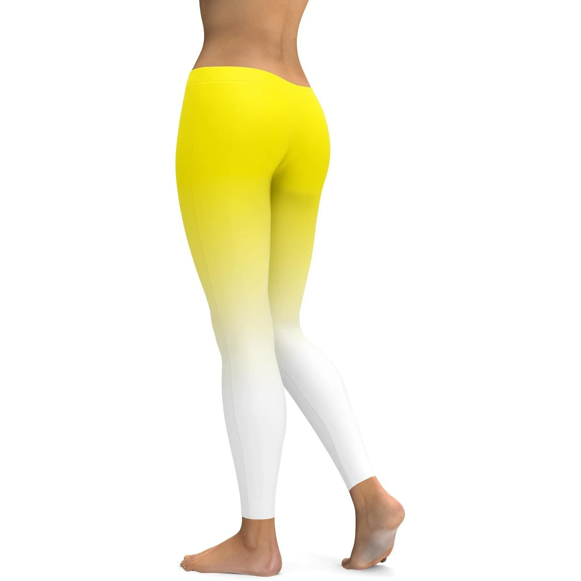 Ombre Yellow to White Leggings