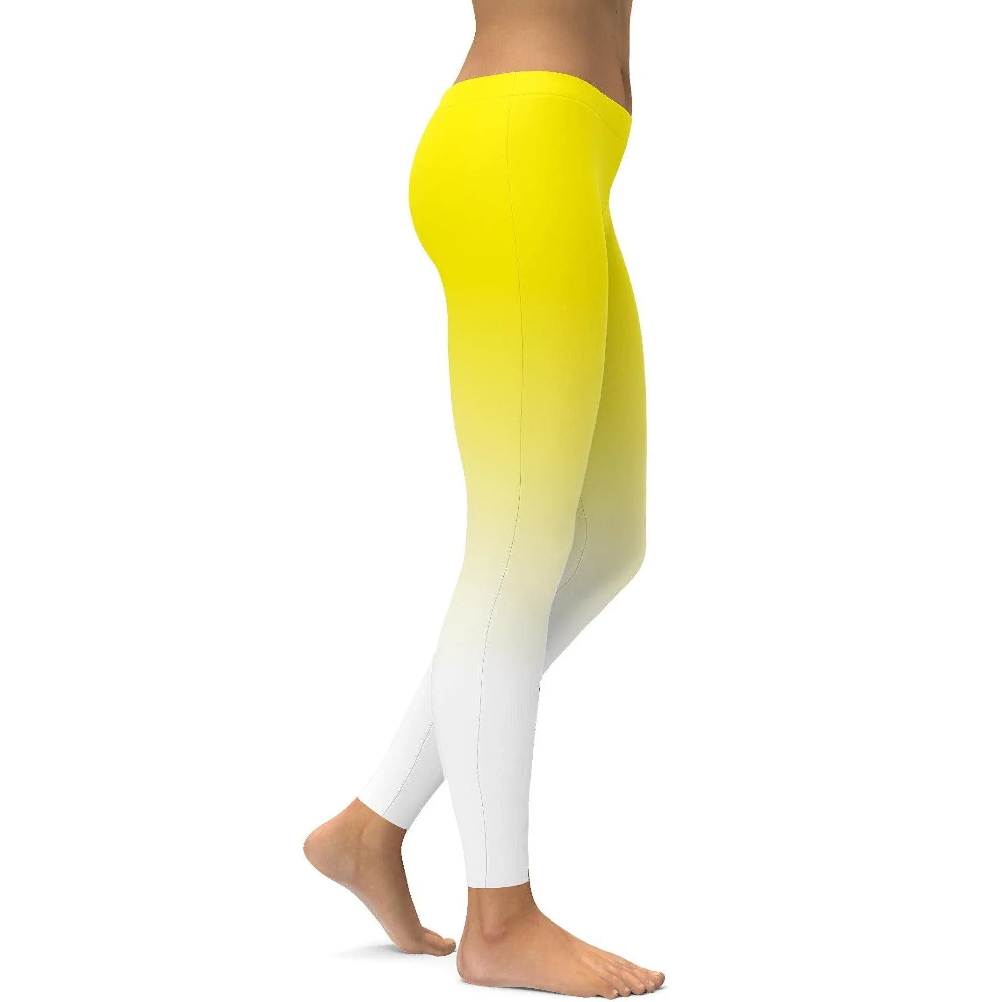 Ombre Yellow to White Leggings