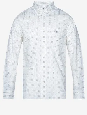 Regular Micro Print Shirt Eggshell