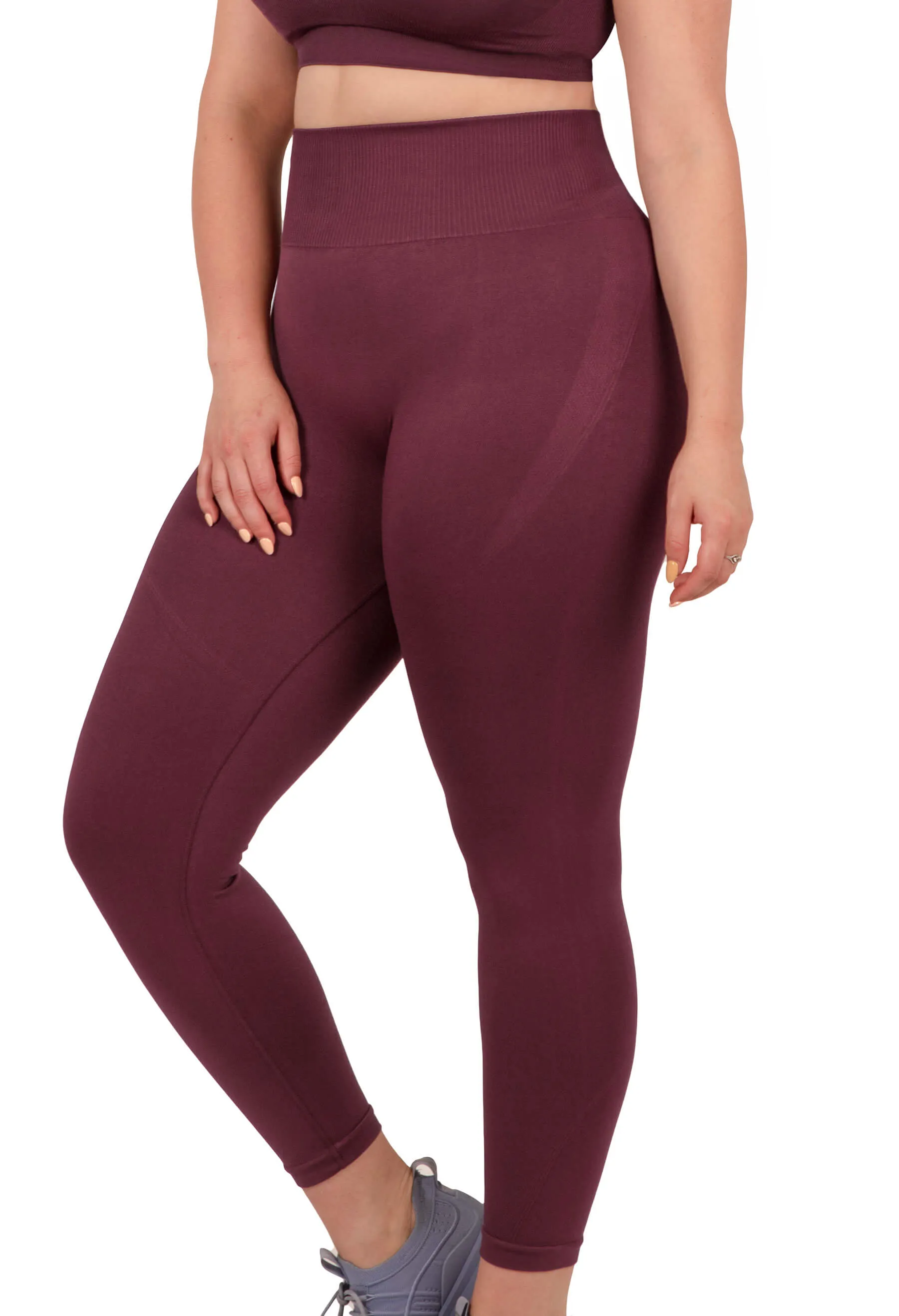 Seamless High Waist Full Length Leggings - 2 Pack