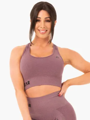 Seamless Staples Sports Bra - Purple Marl