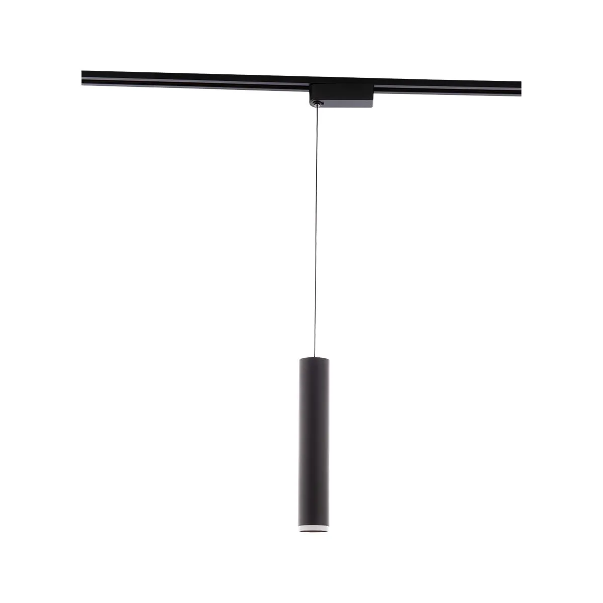 Silo LED Pendant Head 20W 3500K, Halo, Black with White Collar