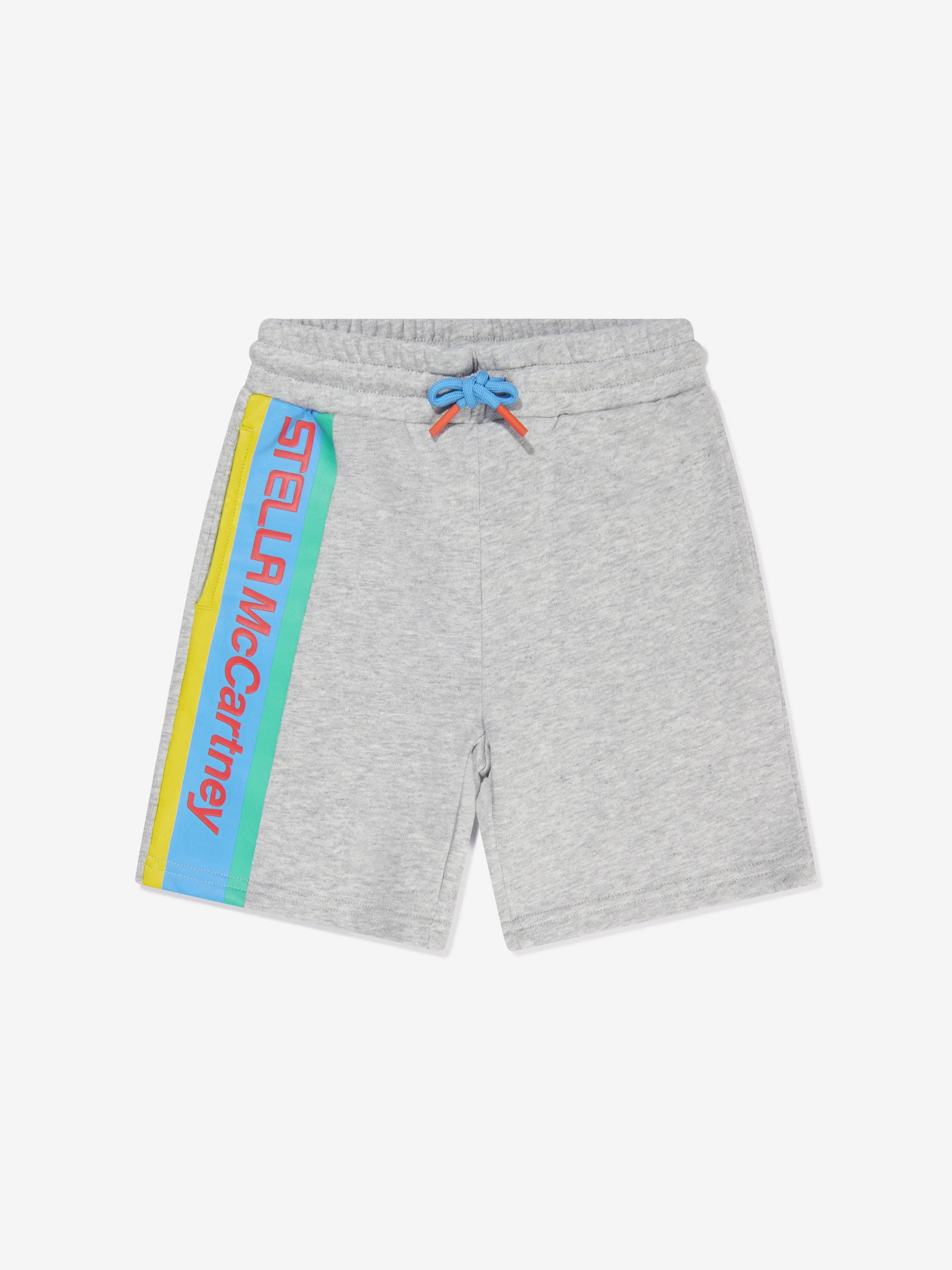 Stella McCartney Boys Logo Print Shorts in Grey